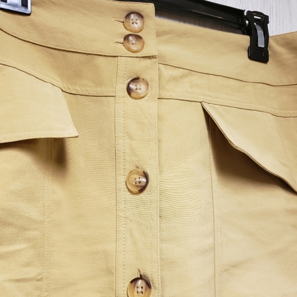 High Rise Button Front Skirt - Picture 4 of 5